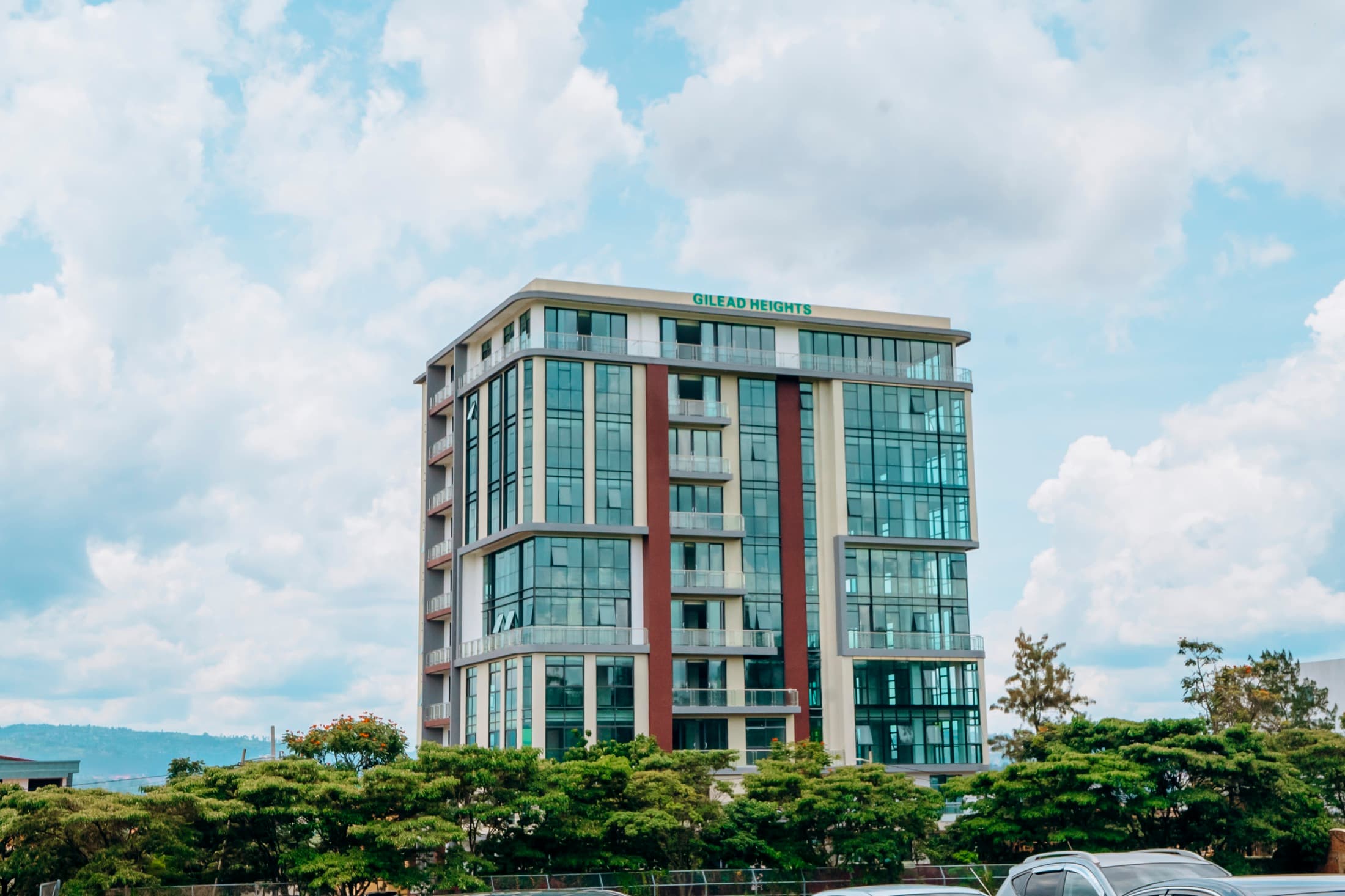 Gilead Heights — nine-storey glass-fronted tower in Kigali